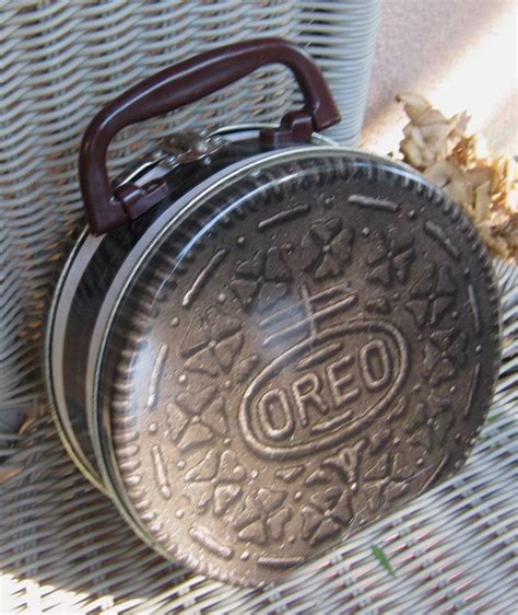 oreo metal lunch box|Vintage Oreo Lunchbox from 1993 Metal Tin Lunch Box Cookies .